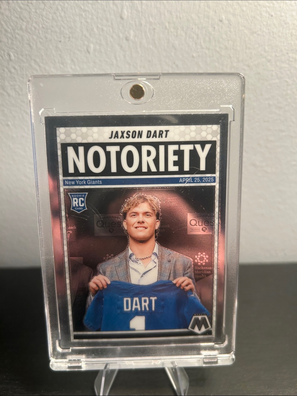 Jaxson Dart "Notoriety" Rookie Card - NY Giants NFL Mosaic